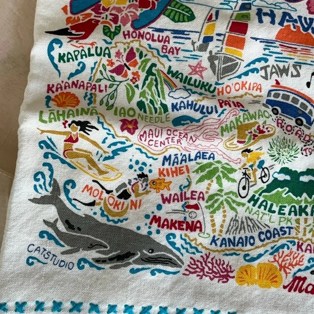 Catstudio Maui Hawaii Decorative Kitchen Towel - Multicolor